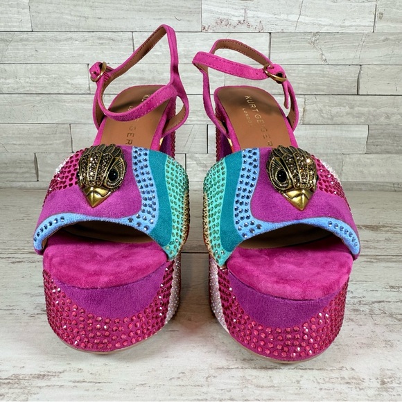 Kurt Geiger London SZ 37 Kensington Glitz Wavy Rhinestone
Platform Sandals New - Picture 3 of 12